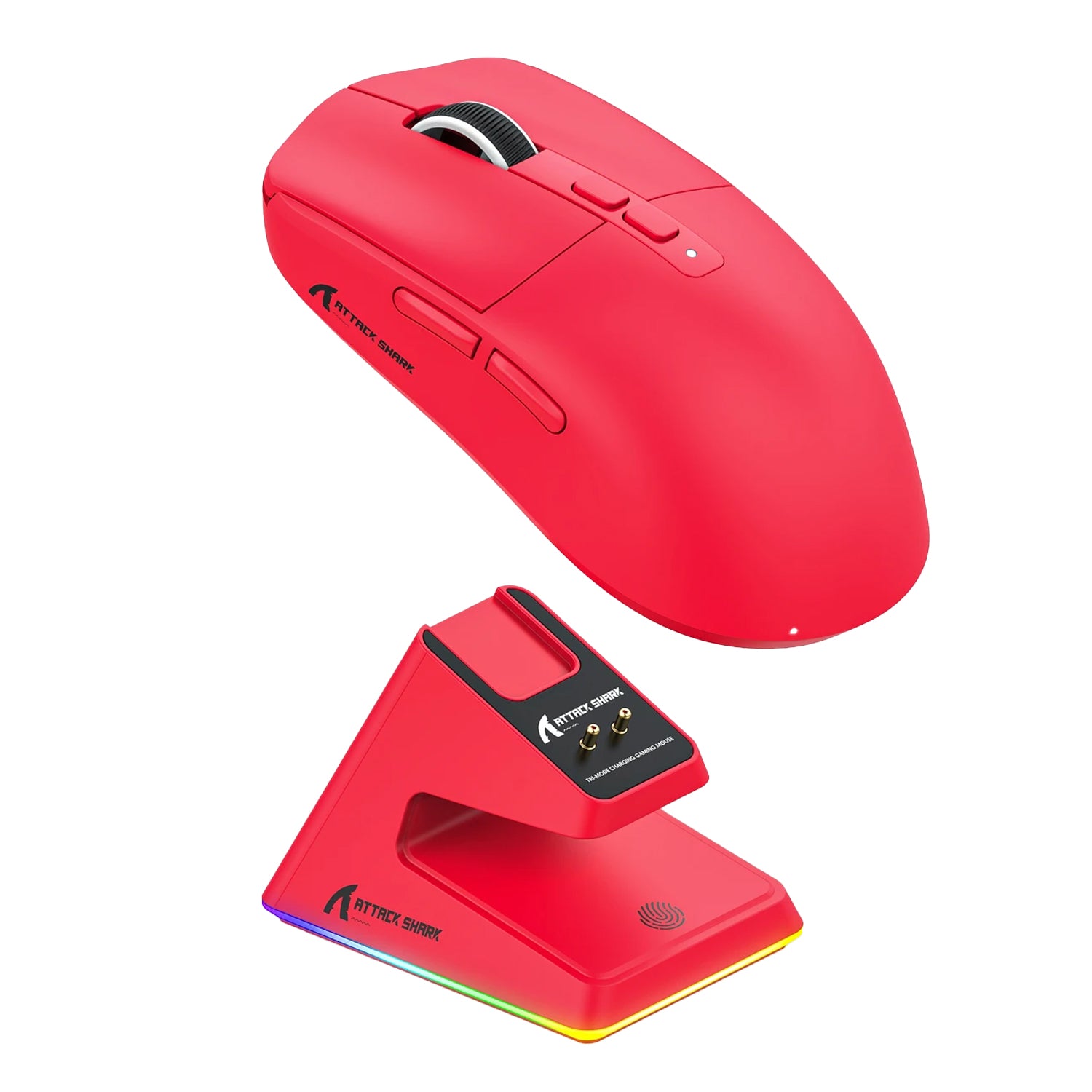 Rato Gaming ATTACK SHARK X6 – Bluetooth, 3 Modos de Ligação, Base de Carregamento Magnética, RGB Rato Gaming ATTACK SHARK X6 – Bluetooth, 3 Modos de Ligação, Base de Carregamento Magnética, RGB